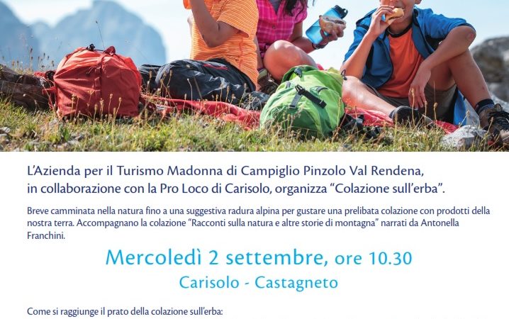 Colazione sull’erba al castagneto di Carisolo