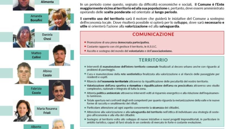 Lista Civica Spiazzo – Candidato Sindaco BARBARA CHESI