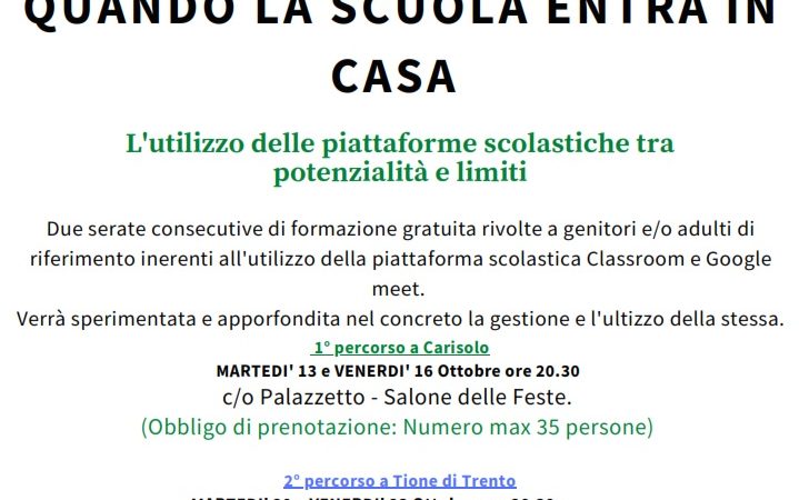 Formazione su utilizzo e gestione delle piattaforme scolastiche
