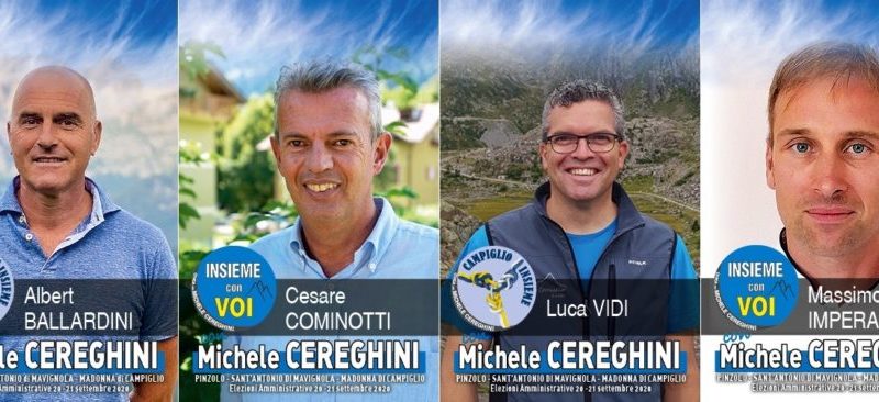 Ecco i nomi dei nuovi consiglieri comunali di Pinzolo. I più votati sono Ballardini, Cominotti, Vidi e Imperadori