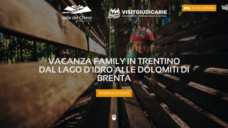 Un mini-sito per immaginare la vacanza formato Family in Valle del Chiese e Giudicarie Centrali