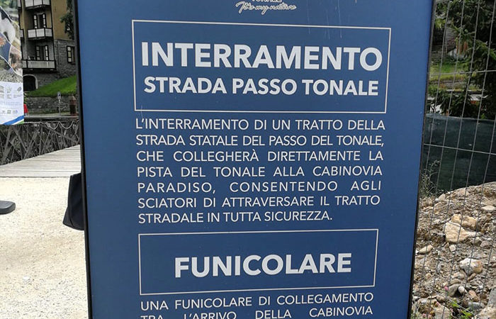 Funicolare e interramento della strada Statale: due importanti interventi al passo del Tonale
