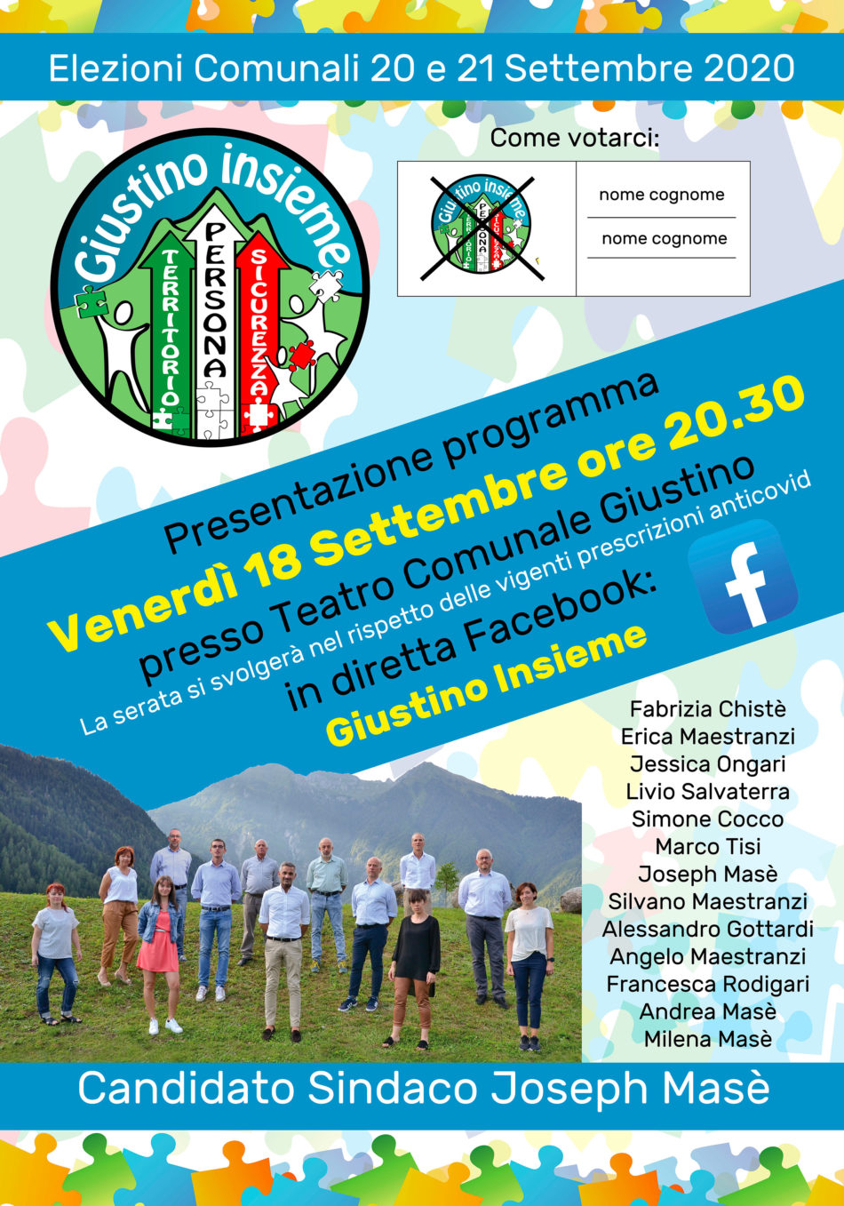 Venerdì 18 settembre – Incontro con il candidato sindaco di Giustino Joseph Masè