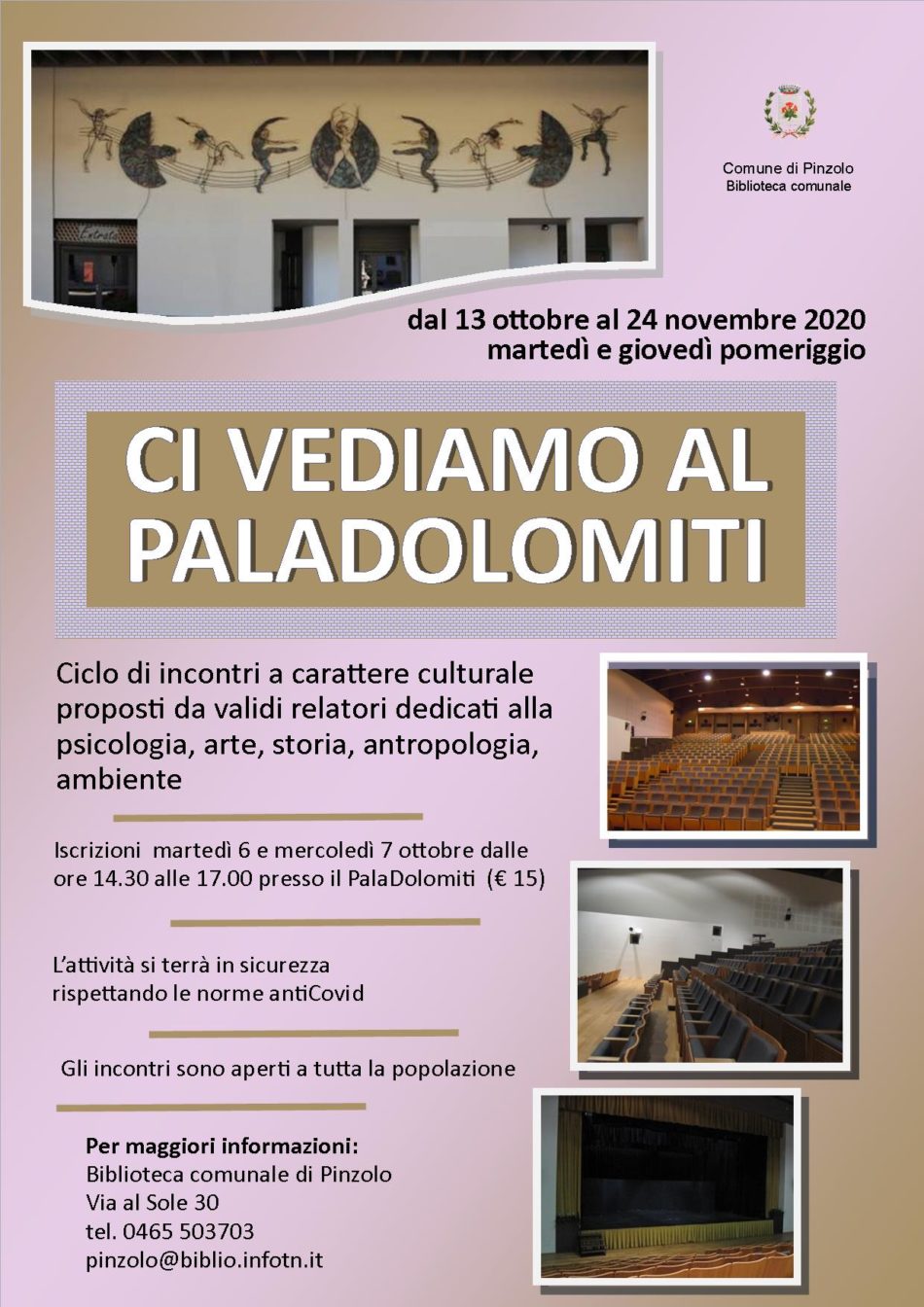 Corsi culturali per adulti – Ci vediamo al Paladolomiti