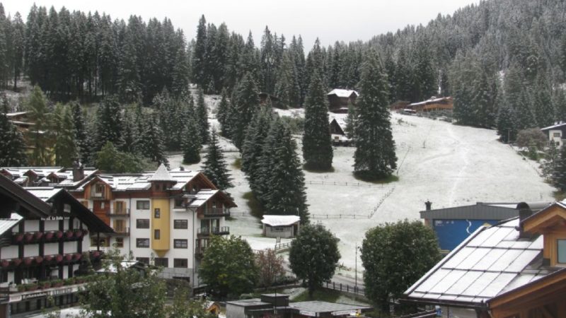 La neve è caduta anche a Madonna di Campiglio