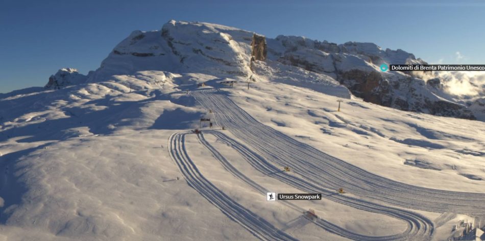 Nevicata abbondante ma solo in cima al Grostè