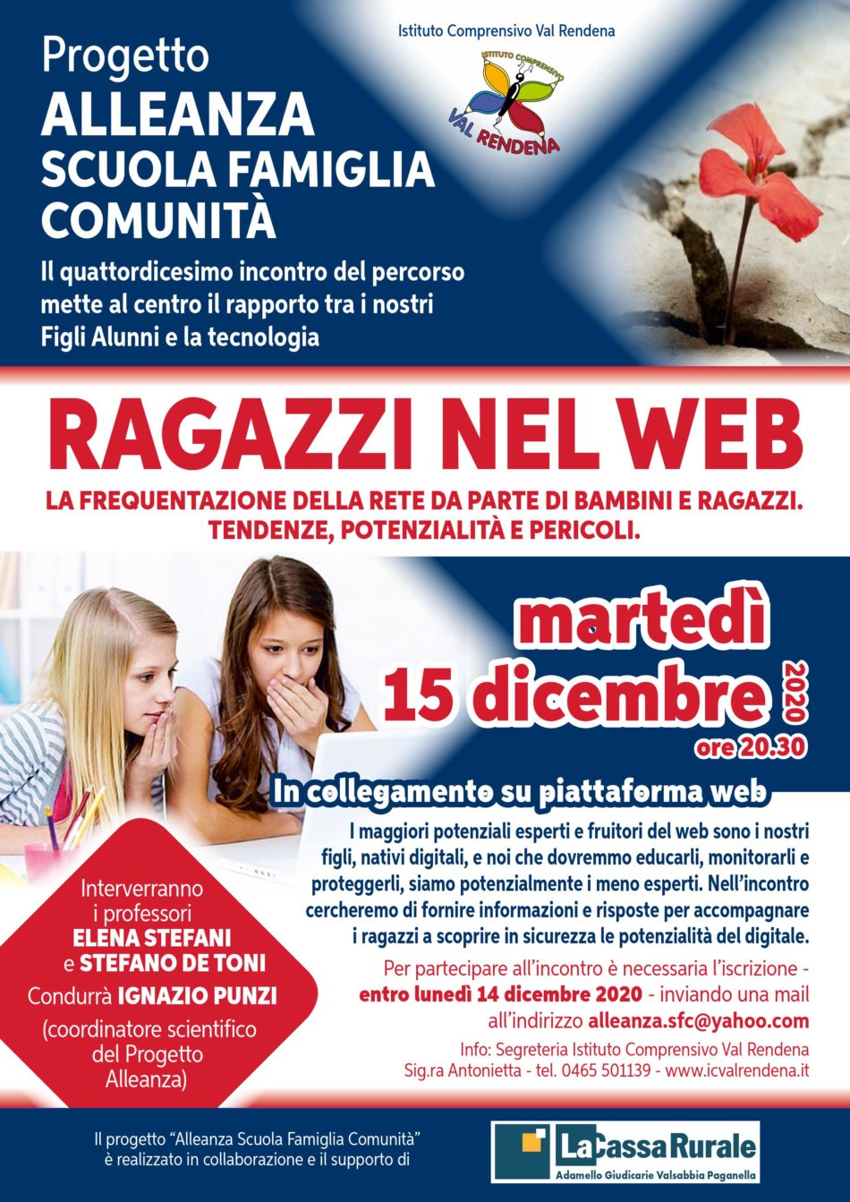 15 dicembre – Incontro ALLEANZA SCUOLA FAMIGLIA COMUNITA’