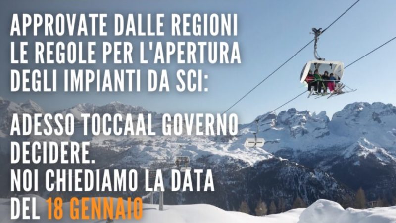 Assessore Failoni: riapprovato il protocollo di apertura degli impianti con i suggerimenti del CTS. Chiediamo l’apertura il 18 gennaio
