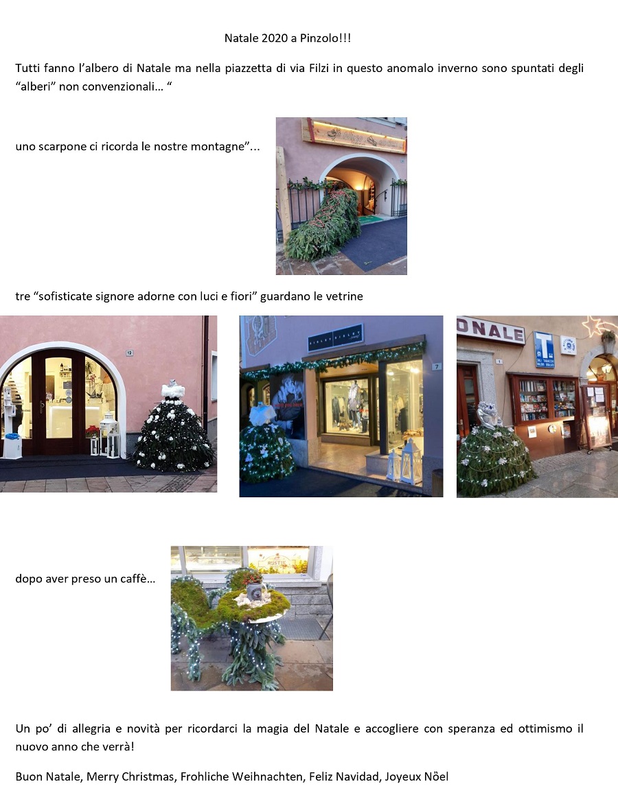 Gli alberi di Natale non convenzionali del centro di Pinzolo