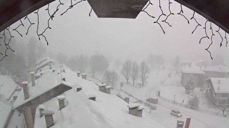 Abbondante nevicata in corso sulla Skiarea Campiglio: previsto più di mezzo metro di neve
