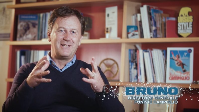 Bruno Felicetti inaugura la nuovissima telecabina Fortini con il Team Campiglio