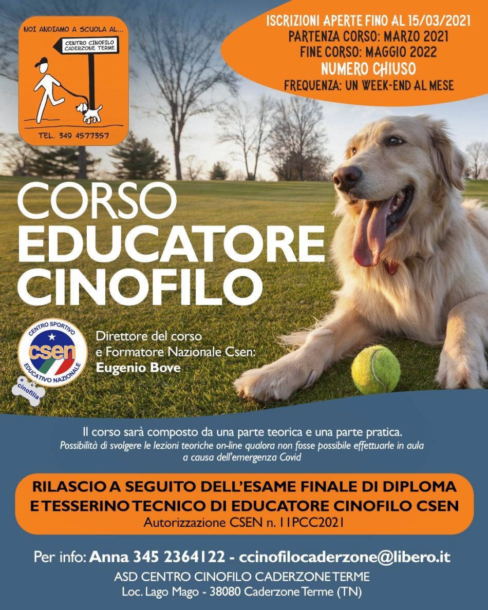 Primo corso per Educatore Cinofilo Csen