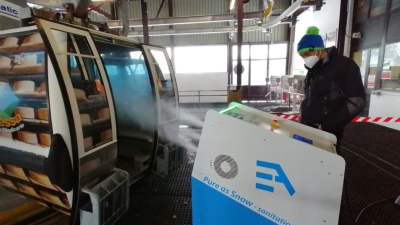 Ecco la macchina che sanifica le cabinovie: Pinzolo la sta già utilizzando