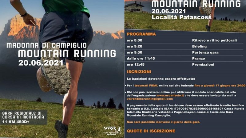 20 giugno – Mountain Running a Madonna di Campiglio