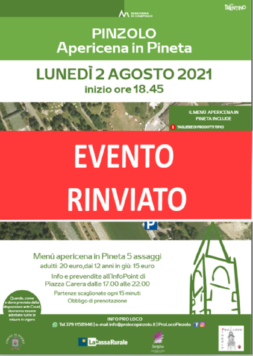 Apericena in Pineta – 2 agosto EVENTO RINVIATO