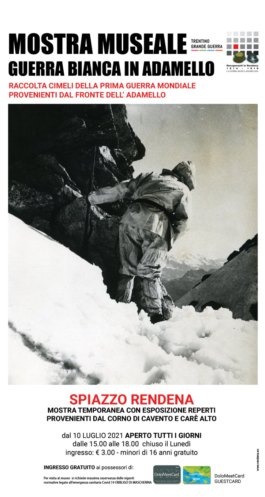 Mostra Museale – Guerra Bianca in Adamello a Spiazzo Rendena