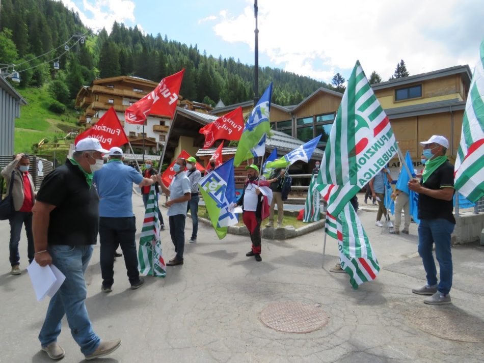 Oggi presidio a Campiglio - FP CGIL - CISL FP - UIL FPL - FENALT