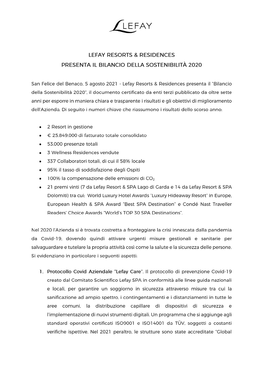 Bilancio della Sostenibilità 2020