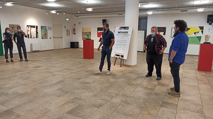 Inaugurazione della mostra di Mattia Cozzio al Paladolomiti