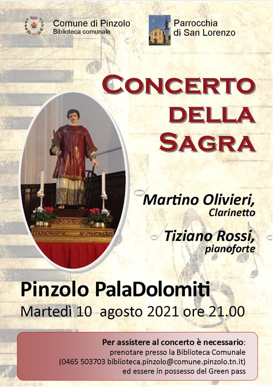 Concerto della Sagra – 10 agosto al Paladolomiti