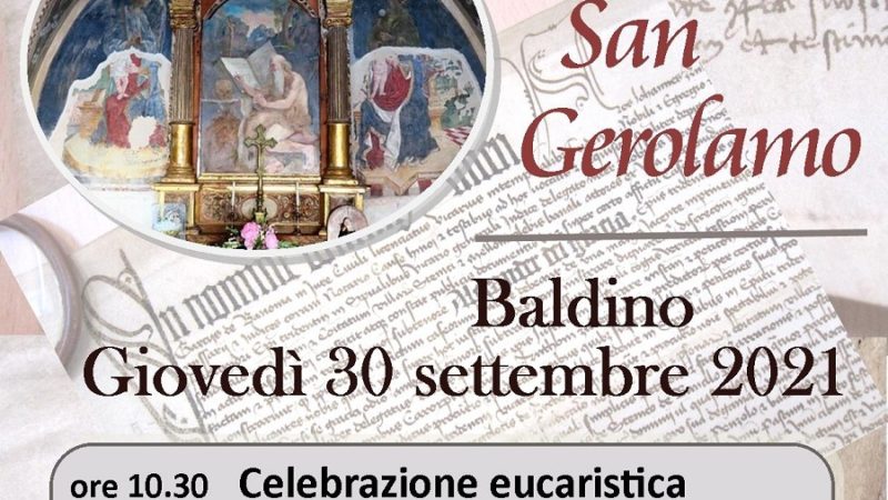 Giovedì 30 settembre – Sagra di San Gerolamo a Baldino