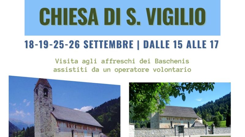 PALAZZI APERTI 18/19 e 25/26 settembre: apertura straordinaria chiesa di san Vigilio a Pinzolo