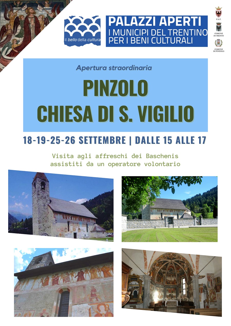 PALAZZI APERTI 18/19 e 25/26 settembre: apertura straordinaria chiesa di san Vigilio a Pinzolo