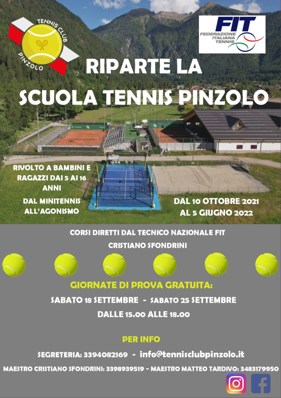 Riparte la Scuola Tennis Pinzolo