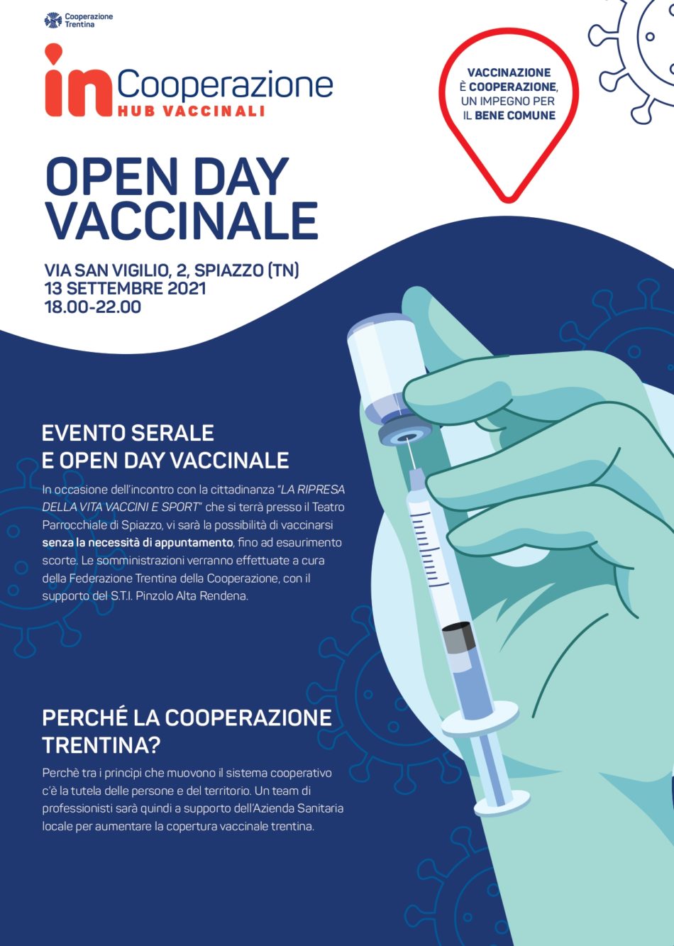 13  settembre: hub vaccinale a Spiazzo