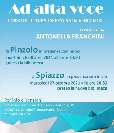 Ad alta voce – Corso di lettura espressiva in 6 incontri