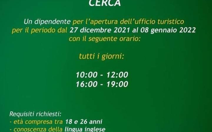 La Pro Loco di Caderzone Terme cerca un dipendente per il periodo di Natale