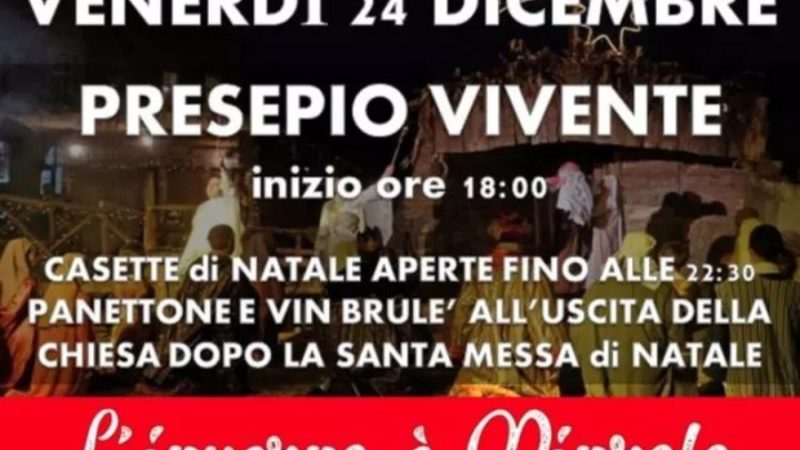 Domani 24 dicembre, dalle 18:00 – Presepio vivente a Pinzolo. Alle 21.30 la rappresentazione della Natività in piazza S.Giacomo