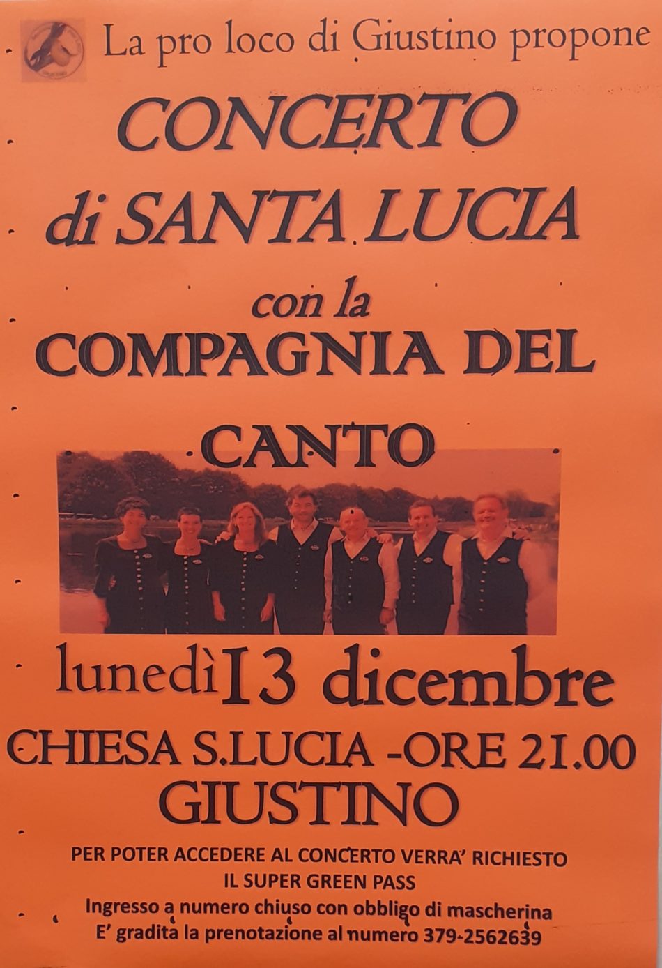 Stasera Concerto di Santa Lucia a Giustino
