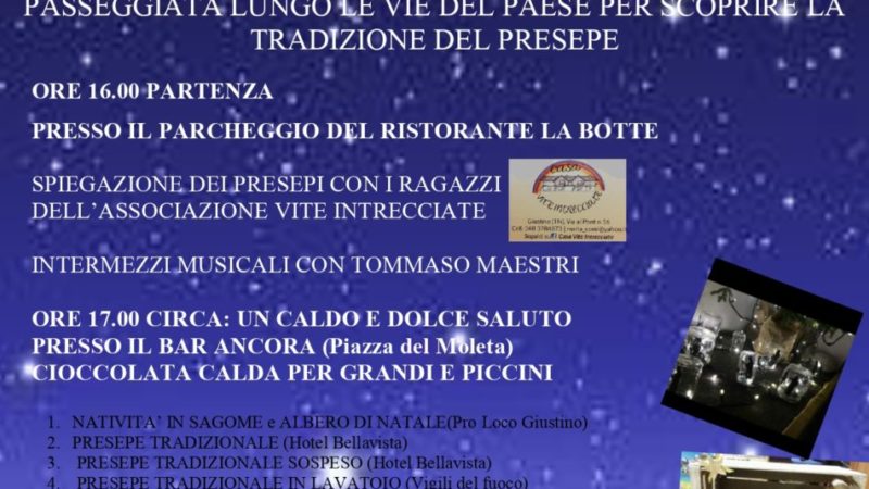 Giustino: Passeggiata tra i presepi