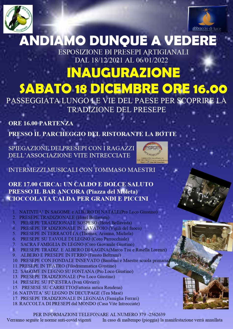 Giustino: Passeggiata tra i presepi