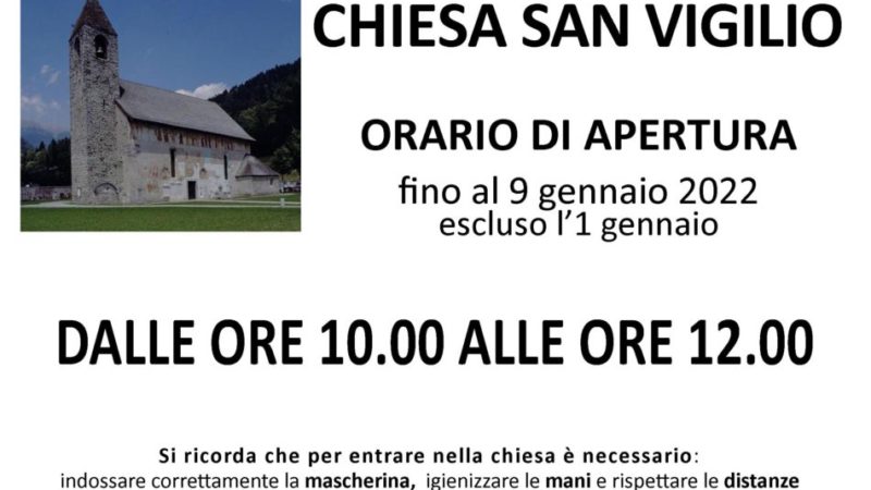 Chiesa San Vigilio: orari di apertura