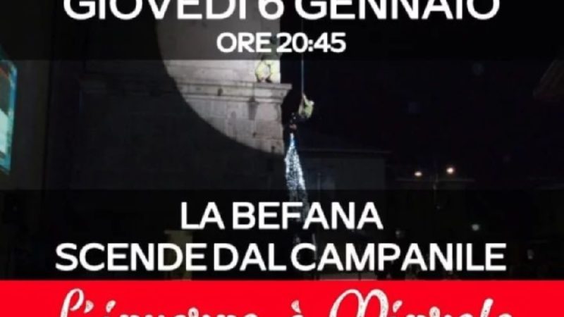 L’inverno è Pinzolo: gli Spazzacamini itineranti e, alle 20.45, la Befana scende dal campanile