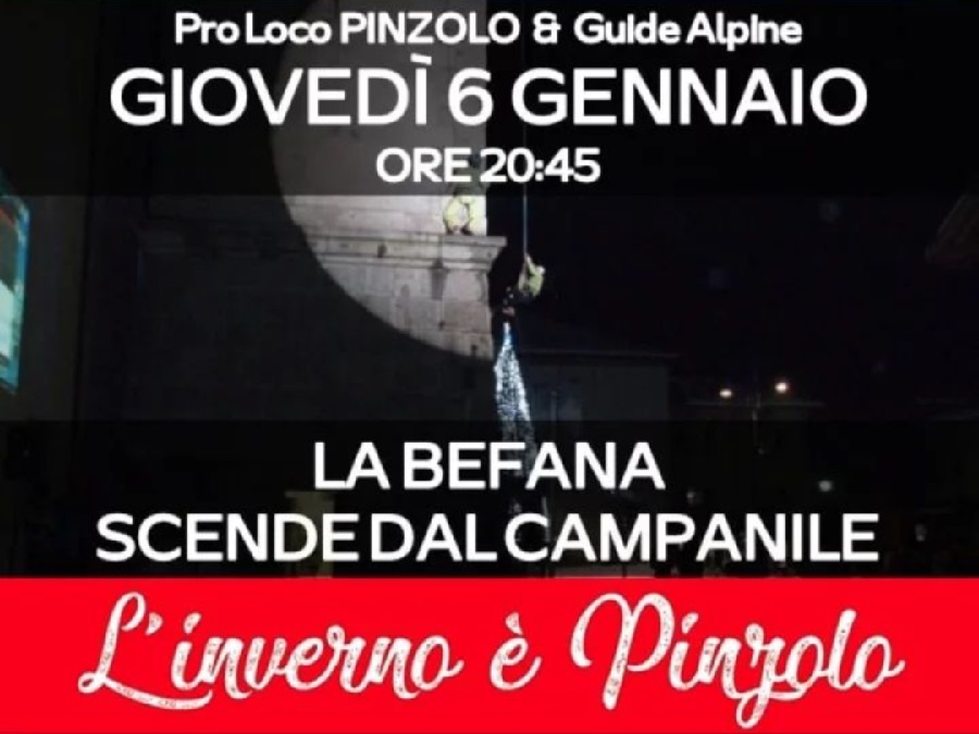 L’inverno è Pinzolo: gli Spazzacamini itineranti e, alle 20.45, la Befana scende dal campanile