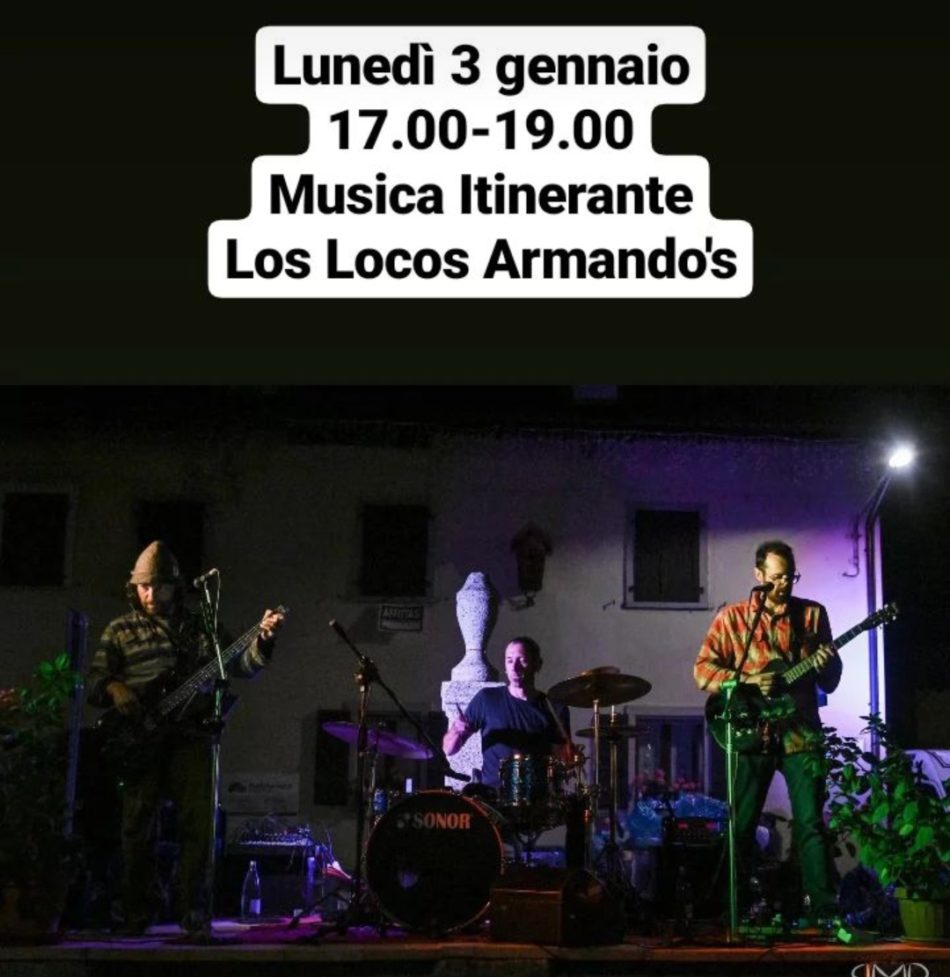 L’inverno è Pinzolo – 3 gennaio 2022: Musica itinerante Los Locos Armando’s