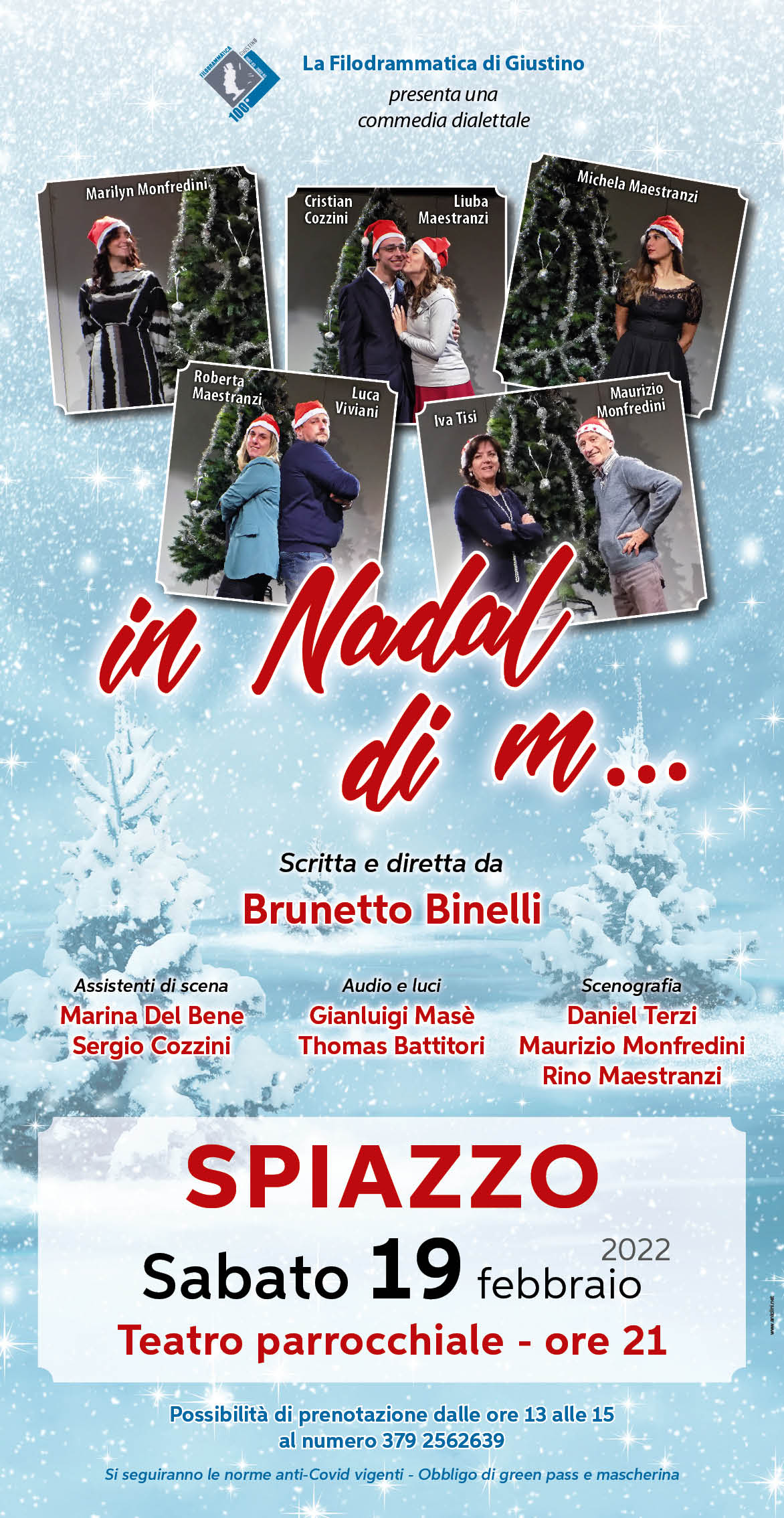 La Filo’ di Giustino replica sabato 19 febbraio a Spiazzo lo spettacolo -‘n nadal di m…