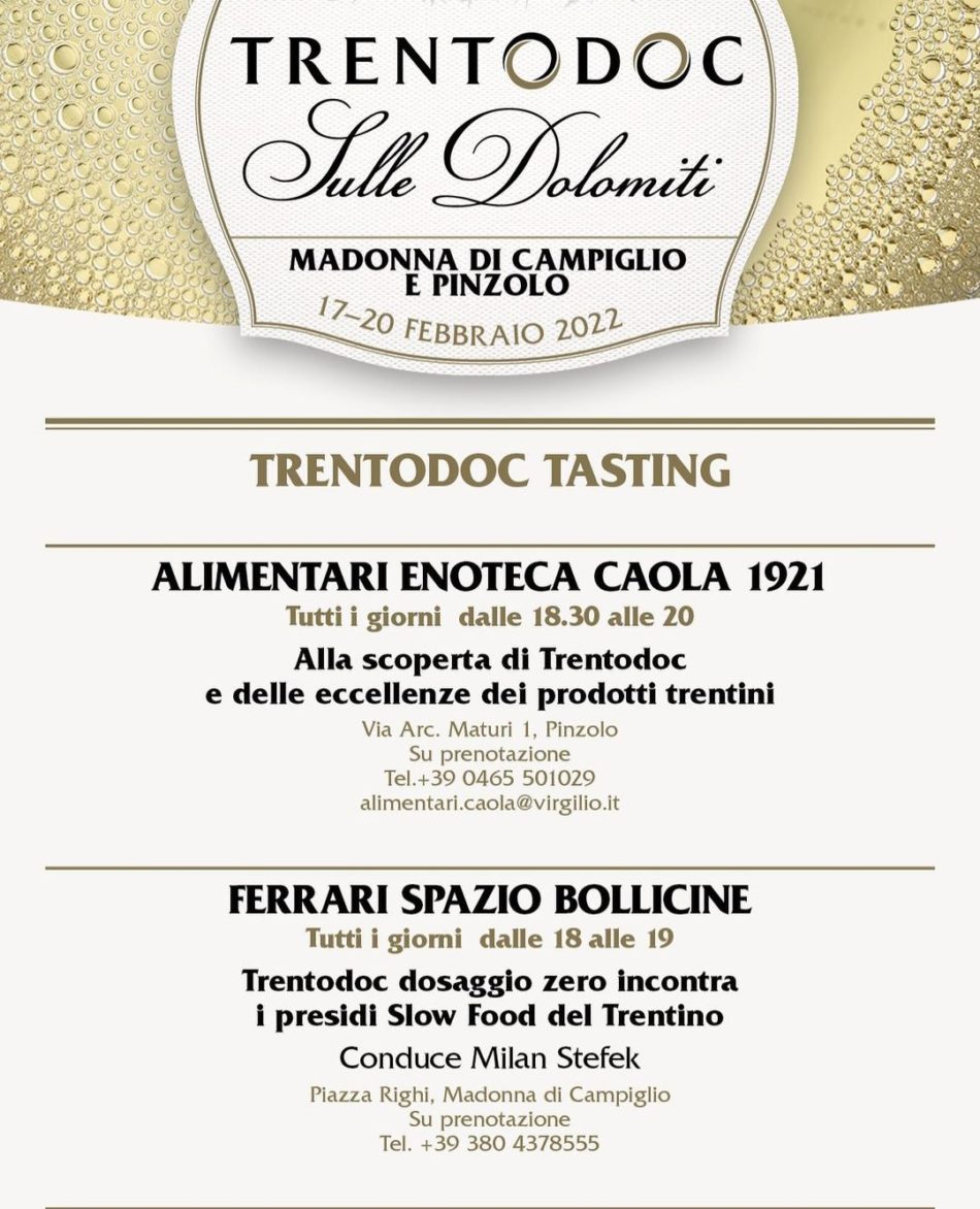 TrentoDoc Tasting all’Alimentari Enoteca Caola 1921