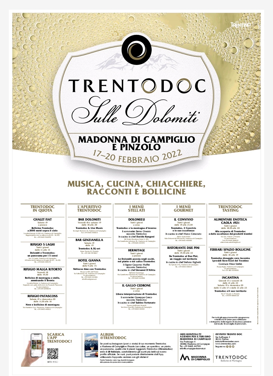 Dal 17 al 20 febbraio – Trentodoc sulle Dolomiti