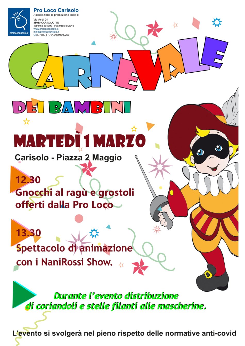 CARISOLO: CARNEVALE DEI BAMBINI 2022