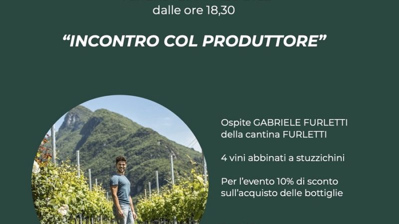 Venerdì 25 marzo alle 18.30, INCANTINA propone “Incontro col produttore”