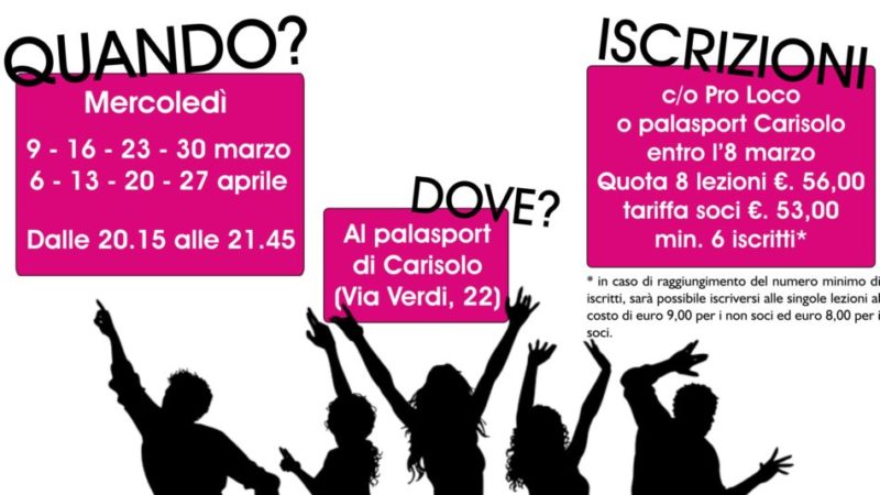 Corso di balli di gruppo al Palasport di Carisolo