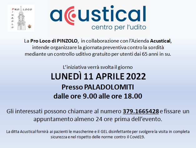 11 aprile: Giornata preventiva contro la sordità