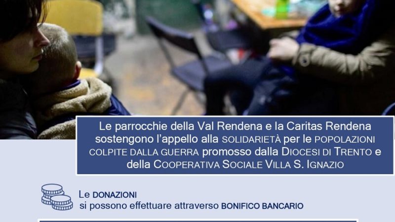 Un aiuto per l’Ucraina – Caritas Rendena