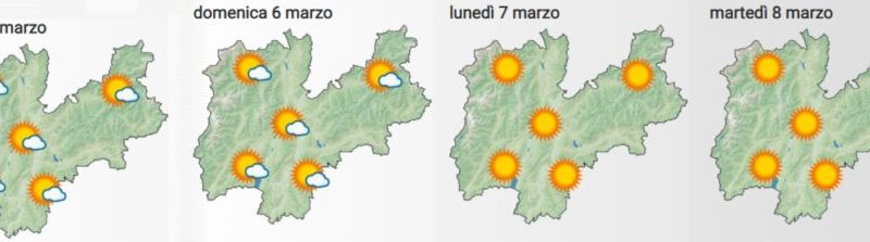 Rapida perturbazione nella notte di venerdì ma poi torna il sole. Temperature in diminuzione