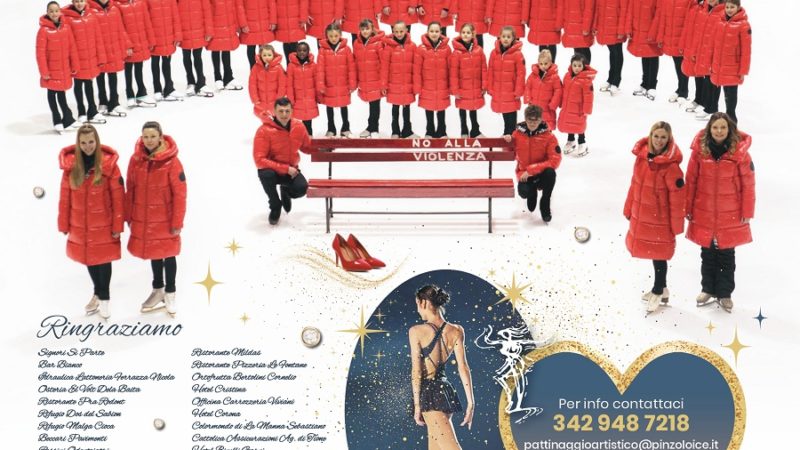 Lo SPORTING GHIACCIO ARTISTICO PINZOLO per le donne, contro la violenza di genere