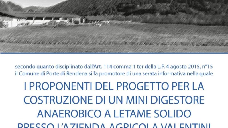 Biodigestore: una serata di confronto